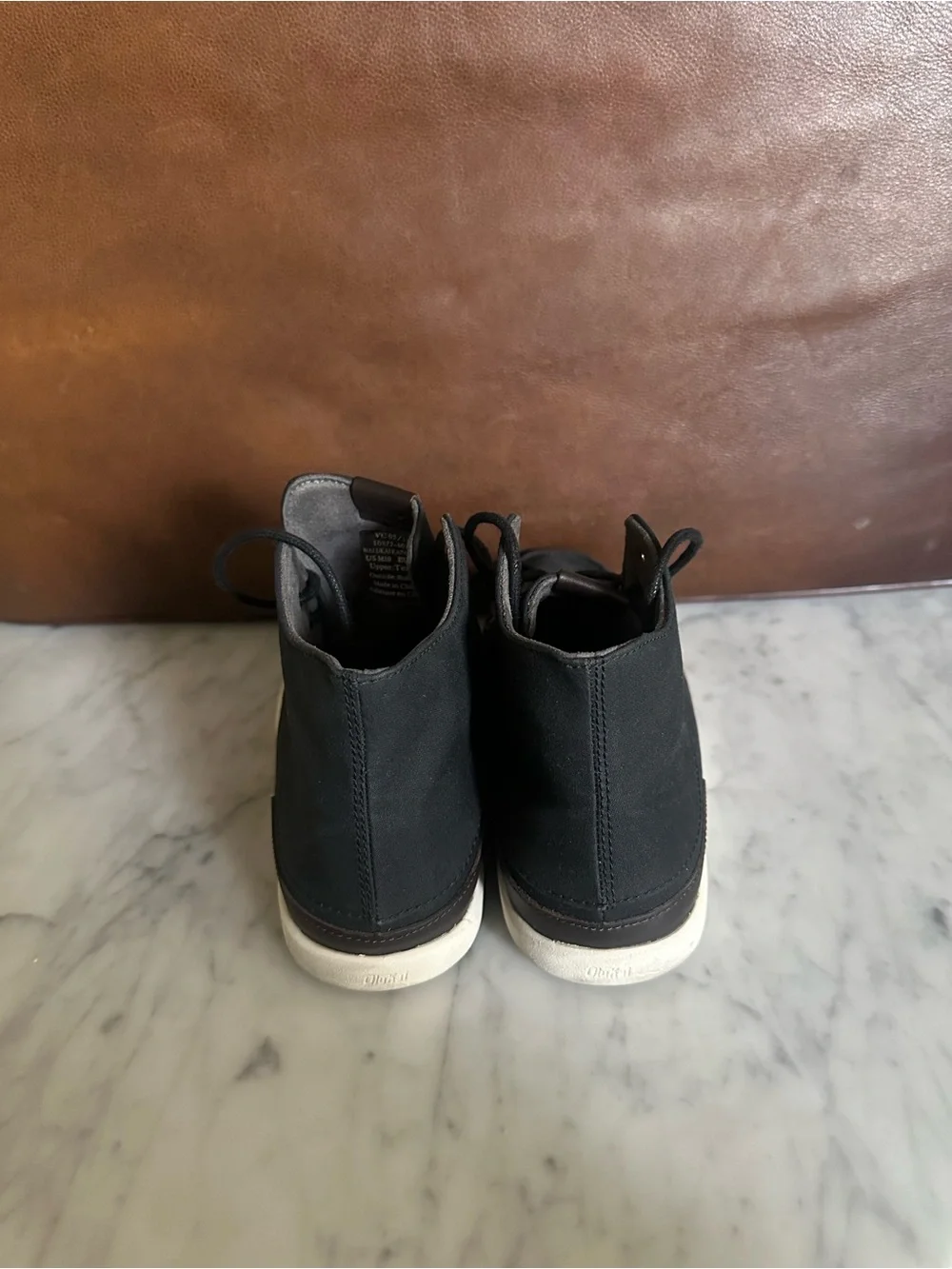 OluKai Nalukai Kapa Mid Boots Men’s Size 10 Black Textile Casual Chukka Shoes